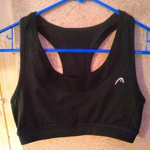 Black Sports Bra Head NWOT Small